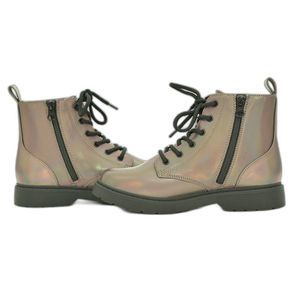Art Class Girls Side Zipper Dark Color Rainbow Boots Size 4
